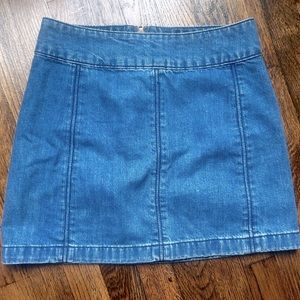 Free People Denim Mini Skirt